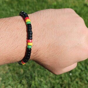 Rasta Bead Bracelet